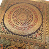16x16 Inch Black Cushion Covers Indian Woven Zari Brocade Banarasi Silk Mandala