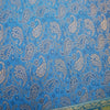 16X16 Inch Banarasi Turquoise Blue Zari Brocade Silk Paisley Cushion Covers