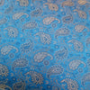 12x12 Inch Turquoise Blue Cushion Pillow Cover Silk Banarasi Woven Zari Brocade