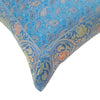 12x12 Inch Turquoise Blue Cushion Pillow Cover Silk Banarasi Woven Zari Brocade