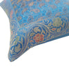 12x12 Inch Turquoise Blue Cushion Pillow Cover Silk Banarasi Woven Zari Brocade