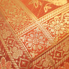 16x16 Inch Brown Cushion Cover Elephant Woven Zari Brocade Banarasi Silk Decor