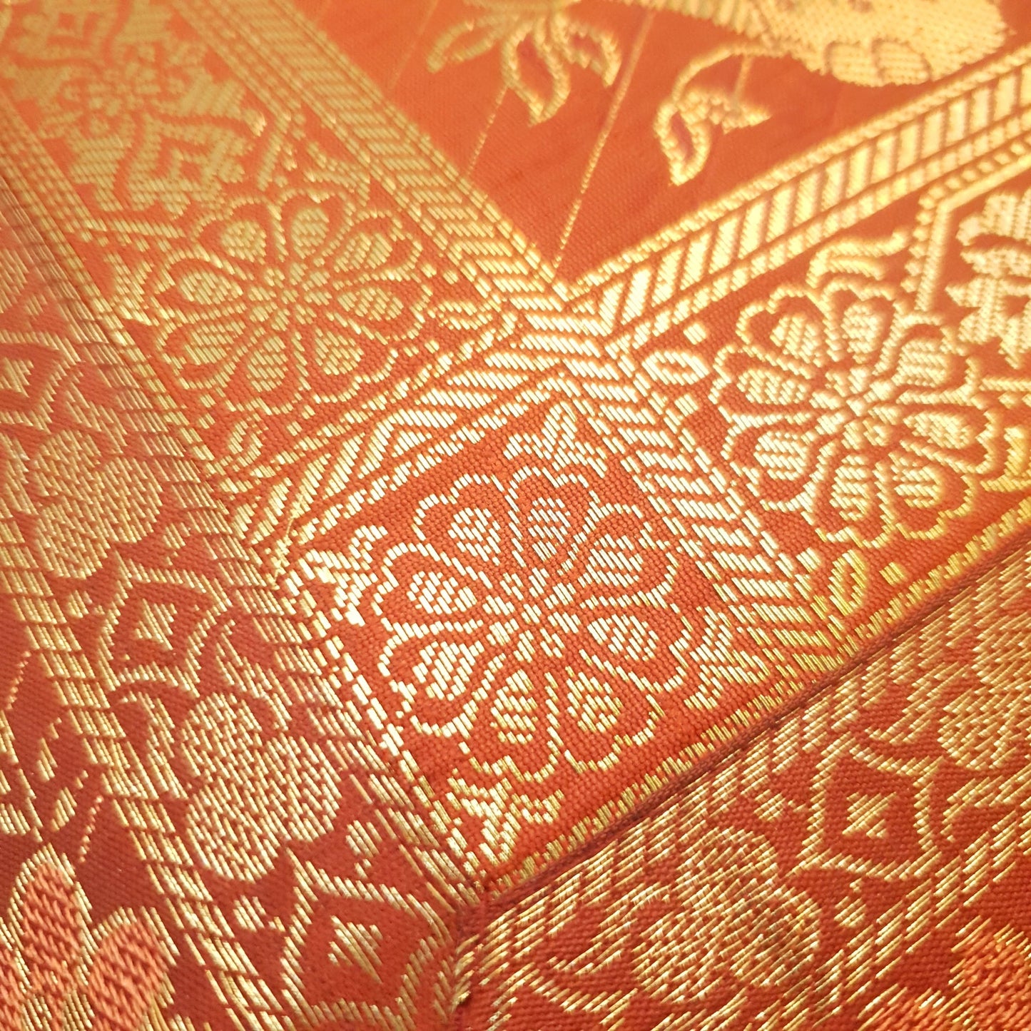 16x16 Inch Brown Cushion Cover Elephant Woven Zari Brocade Banarasi Silk Decor