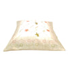 16x16 Inch White Cushion Covers Floral Embroidered Zari Brocade Banarasi Silk