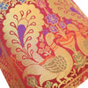 12x12 Inch Cushion Cover Banarasi Decor Woven Peacock Zari Brocade Silk Maroon