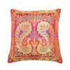 12x12 Inch Cushion Cover Banarasi Decor Woven Peacock Zari Brocade Silk Maroon