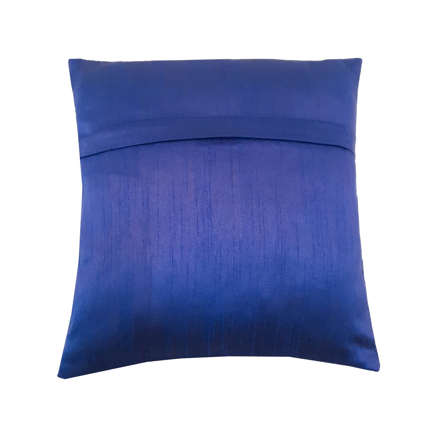 12x12 Inch Blue Cushion Cover Banarasi Decor Woven Peacock Zari Brocade Silk