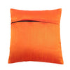 12x12 Inch Cushion Cover Orange Banarasi Decor Woven Peacock Zari Brocade Silk