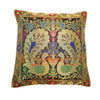 12x12 Inch Cushion Covers Black Indian Banarasi Woven Peacock Zari Brocade Silk