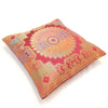 12x12 Inch Cushion Covers Indian Banarasi Mandala Woven Zari Brocade Silk Maroon