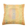 12x12 Inch Beige Cushion Covers Indian Banarasi Mandala Woven Zari Brocade Silk