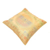 12x12 Inch Beige Cushion Covers Indian Banarasi Mandala Woven Zari Brocade Silk