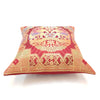 12x12 Inch Maroon Cushion Cover Banarasi Decor Elephant Woven Zari Brocade Silk
