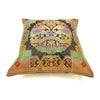 Black 12x12 Inch Cushion Cover Banarasi Decor Elephant Woven Zari Brocade Silk