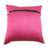 12x12 Inch Pink Cushion Cover Banarasi Indian Elephant Woven Zari Brocade Silk