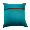 12x12 Inch Cushion Cover Banarasi Teal Green Elephant Woven Zari Brocade Silk