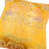 12x12 Inch Cushion Cover Banarasi Indian Mustard Elephant Woven Brocade Silk