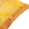 12x12 Inch Cushion Cover Banarasi Indian Mustard Elephant Woven Brocade Silk