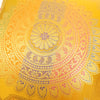 12x12 Inch Cushion Cover Mustard Banarasi Mandala Woven Zari Brocade Silk