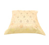 12x12 Inch Indian Woven Zari Brocade Banarasi Silk Floral Cream Cushion Covers