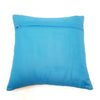 16X16 Inch Banarasi Cushion Covers Zari Brocade Silk MultiColor Blue Check Decor