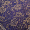 16x16 Inch Blue Cushion Cover Floral Woven Zari Brocade Banarasi Silk Home Decor