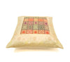 16X16 Inch Banarasi Cushion Covers Zari Brocade Silk Multi-Color Checks Decor