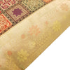 16X16 Inch Banarasi Cushion Covers Zari Brocade Silk Multi-Color Checks Decor