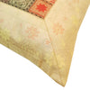 16X16 Inch Banarasi Cushion Covers Zari Brocade Silk Multi-Color Checks Decor