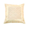 16x16 Inch White Cushion Covers Floral Woven Zari Brocade Banarasi Silk Decor