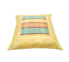 16X16 Inch Banarasi Cushion Covers Zari Brocade Silk Multi-Color Checks Decor