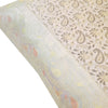 16X16 Inch Banarasi Cushion Covers Gray Zari Brocade Silk Paisley Home Decor