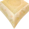17x17 Inch Indian Cream Cushion Covers Woven Zari Brocade Banarasi Silk Mandala