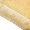 17x17 Inch Indian Cream Cushion Covers Woven Zari Brocade Banarasi Silk Mandala
