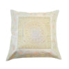 17x17 Inch Gray Indian Cushion Covers Woven Zari Brocade Banarasi Silk Mandala