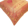 17x17 Inch Cushion Cover Taj Mahal Woven Zari Brocade Maroon Banarasi Silk Decor