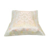 17x17 Inch Gray Cushion Covers Birds Animal Woven Zari Brocade Banarasi Silk
