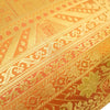 17x17 Inch Mustard Cushion Cover Taj Mahal Woven Zari Brocade Banarasi Silk