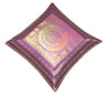 16x16" Purple Zari Brocade Banarasi Silk Mandala Cushion Covers Paisley Border