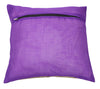 16x16 Inch Blue Cushion Covers Indian Woven Zari Brocade Banarasi Silk Peacock