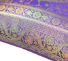 16x16 Inch Blue Cushion Covers Indian Woven Zari Brocade Banarasi Silk Peacock