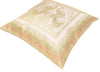 Elegant White Banarasi Silk Cushion Cover (16x16) Zari Brocade Elephant Motifs