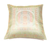 Elegant Gray Banarasi Silk Cushion Cover – 16x16 Inch with Zari Woven Mandala