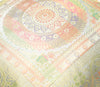 Elegant Gray Banarasi Silk Cushion Cover – 16x16 Inch with Zari Woven Mandala