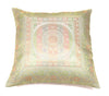 Elegant Gray Banarasi Silk Cushion Cover – 16x16 Inch with Zari Woven Mandala