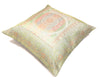 Elegant Gray Banarasi Silk Cushion Cover – 16x16 Inch with Zari Woven Mandala