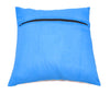 Turquoise Blue Banarasi Silk Cushion Cover 16x16 Featuring Woven Zari Mandala