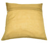 16x16 Inch Beige Cushion Covers Indian Woven Zari Brocade Banarasi Silk Peacock