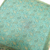 16x16" Banarasi Cushion Cover Indian Woven Brocade Silk Paisley Aqua Green Gift