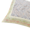 16x16" Banarasi Cushion Cover Indian Woven Brocade Silk Paisley Off White Gift